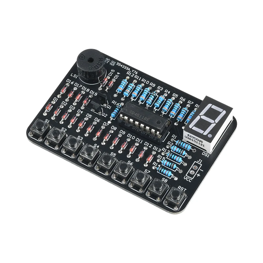 Small Blackboard Eight-way Transponder Kit SYB52 Multi-way Robotic Test Practical Training elding Electronic Fabrication Kit - 画像 (2)