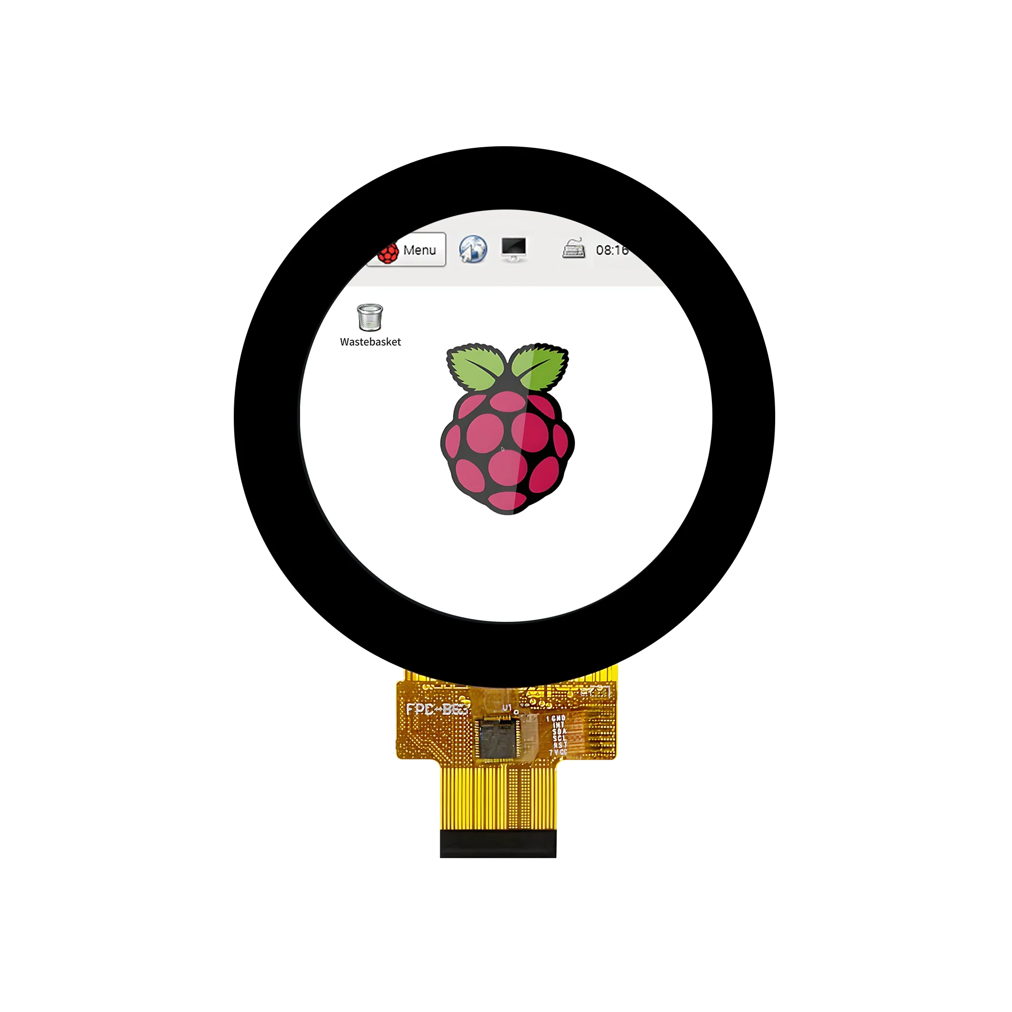 2.1 inch 480*480 Touch Round Circular IPS Color LCD Display Rotate Knob Raspberry Pi Display Lcd with HD-MI Development Board - Imagen 3