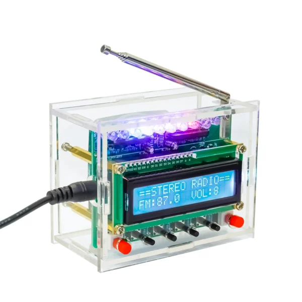 87-108MHz FM Digital Radio DIY Kit DIY Radio Soldering Components DA5807 LCD Display