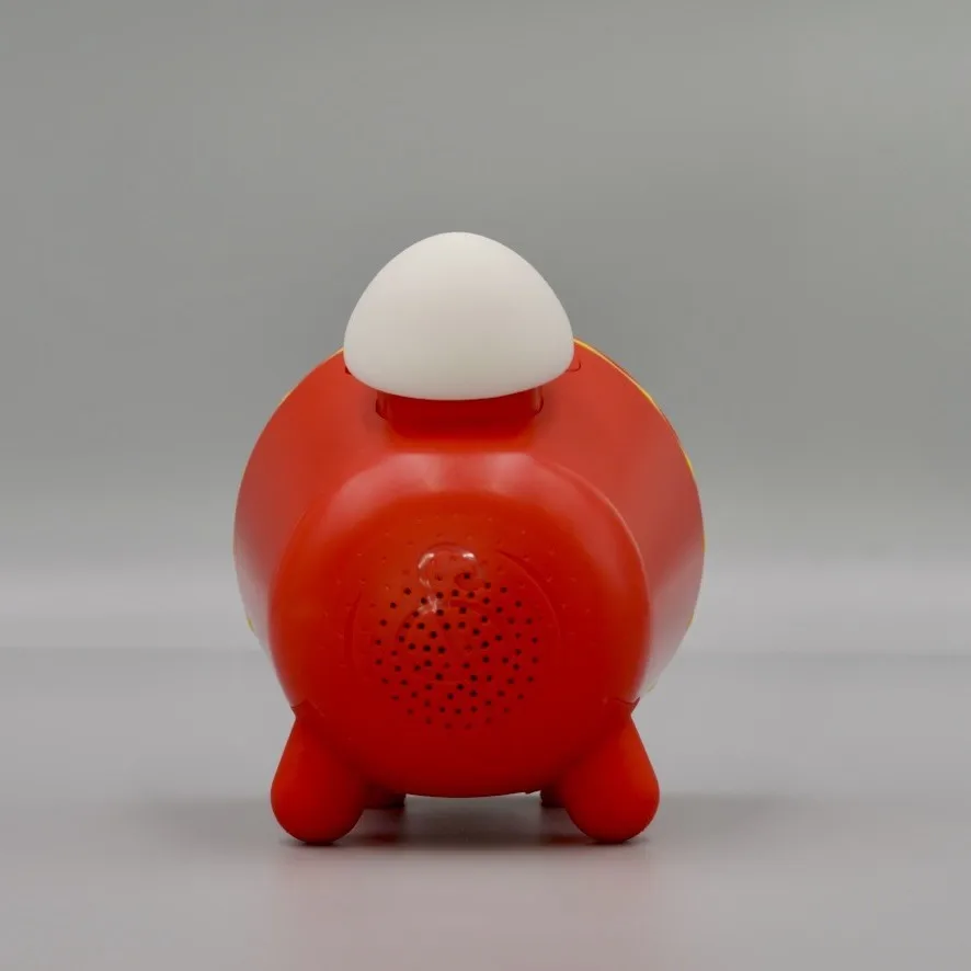 AI Smart Alarm o Clock with Multilingual Voice Assistant, 2.8" LCD Screen & WiFi Connectivity - Red Cylinder Design - 画像 (4)
