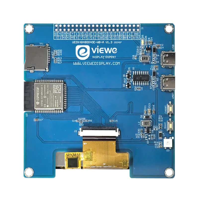 4 inch 480*480 ESP32 S3 LVGL WIFI&Bluetooth LCD Graphic Display TFT Smart Display Screen Module Development Board With Touch - 画像 (4)