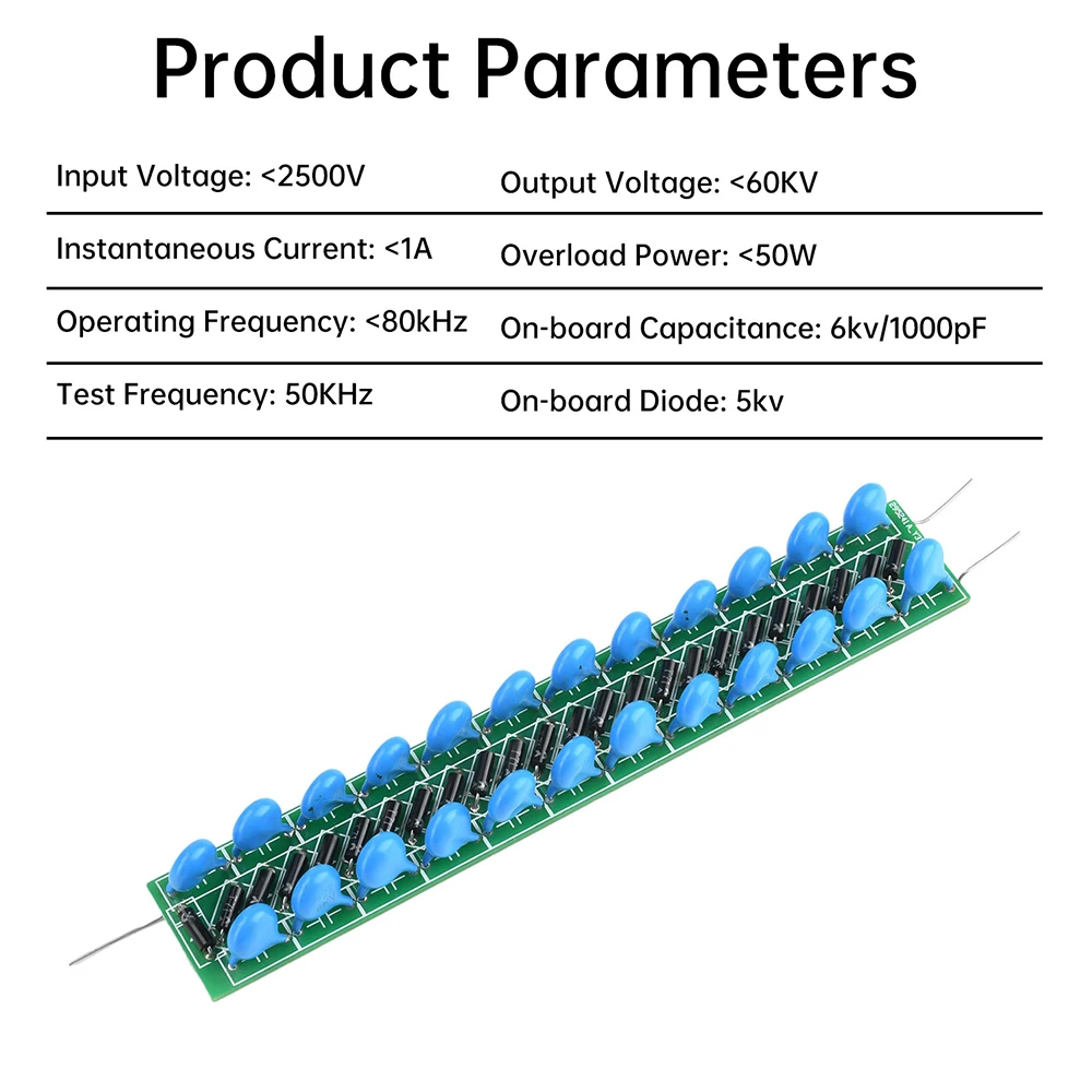 60KV Voltage Doubler Rectifying 24 Times Rectifier 60000V High Voltage Power Module for Generator Motor Electronic Kit - Image 3