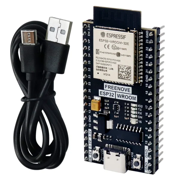 ESP32-WROOM Wireless Board, Dual-core 32-bit 240 MHz Microcontroller, Python C Code, Example Projects Tutorial