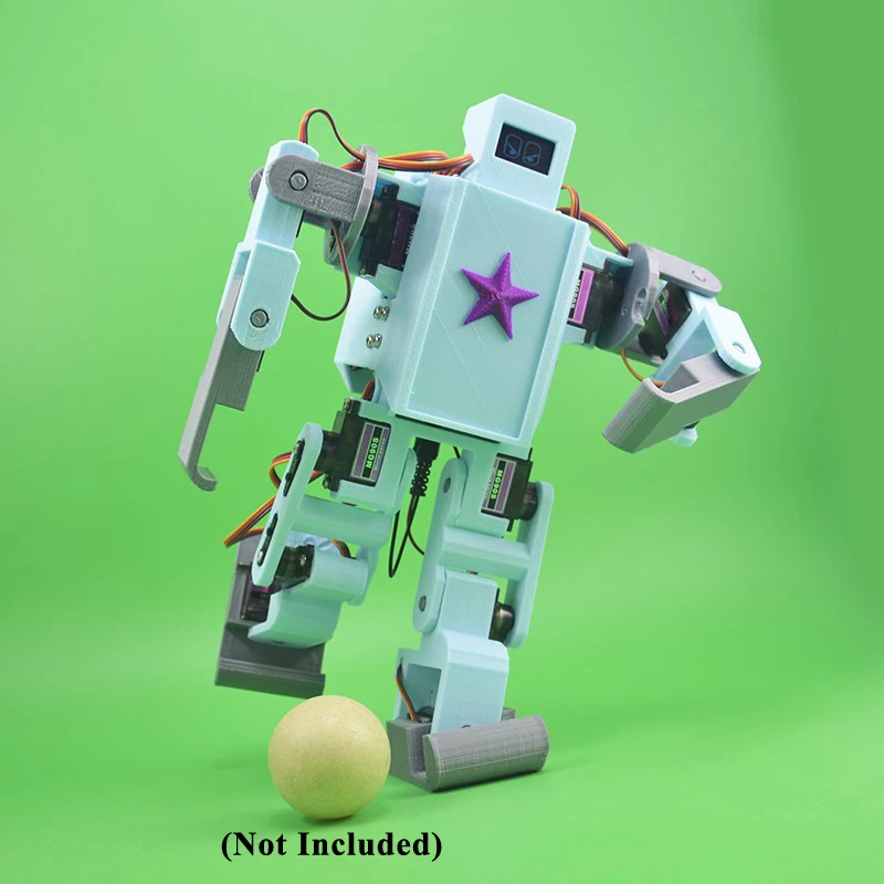 12 DOF Humanoid Robot With Voice Controller Smart Toy for Arduino Open Source Mixly Graphical Programming - 画像 (4)
