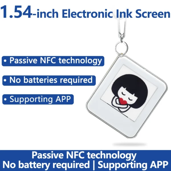 1.54 inch Passive NFC e-Paper BW Display E-ink Screen Red/Black/White Color No Need Battery Wireless Powered Data Transfer