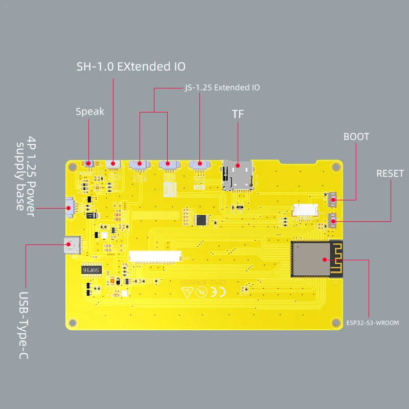 5.0 inch ESP32-S3 HMI 8M PSRAM 16M Flash Arduino LVGL WIFI&Bluetooth IPS 800*480 CYD Smart Display Screen RGB LCD TFT Module – Bild 3