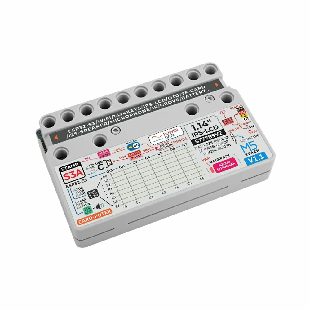 M5stack Cardputer v1.1 Development Board 56 Keyboard Card Microcontroller M5StampS3 main controller Portable Computer - 画像 (2)