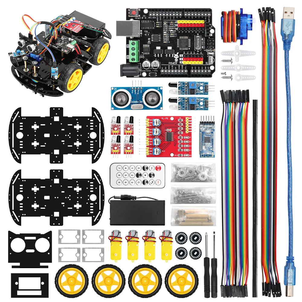 Smart Robot Car Kit Professional for Arduino Programming Build Programmable Robot Complete Electronic Kit – Bild 2