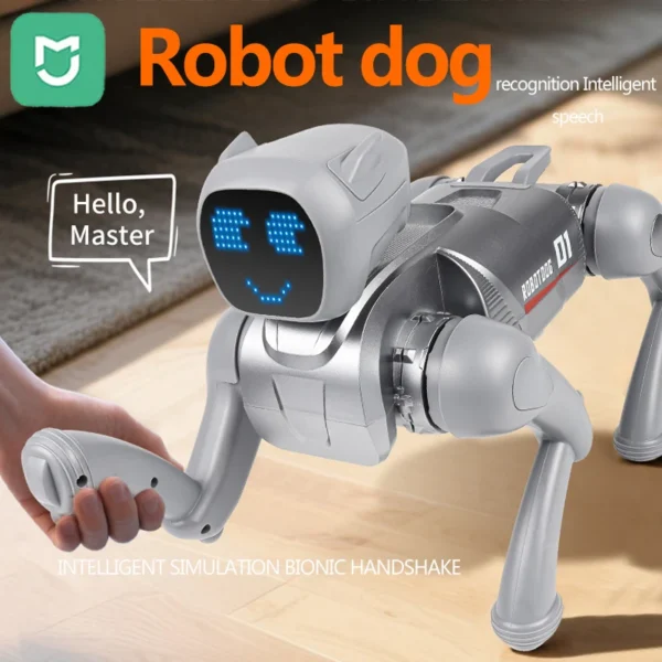 Perro robot interactivo inteligente MIJIA AI con reconocimiento de voz, gestión de expresiones, acción, canto y baile. Perro robot multifuncional.