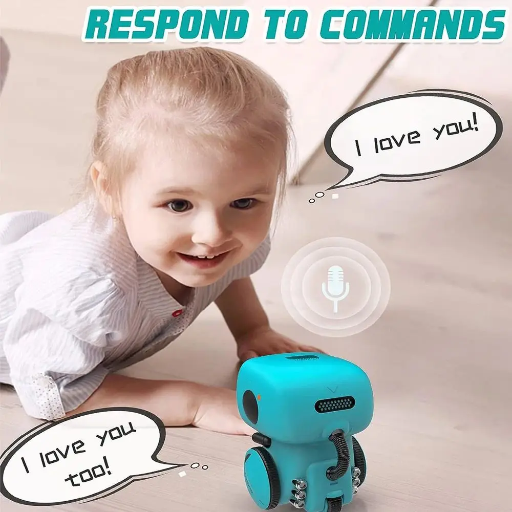 Emo Robot Intelligent Robots Russian & English & Spanish Version Voice & Touch control Toys Interactive Educational Children's G - Imagen 3