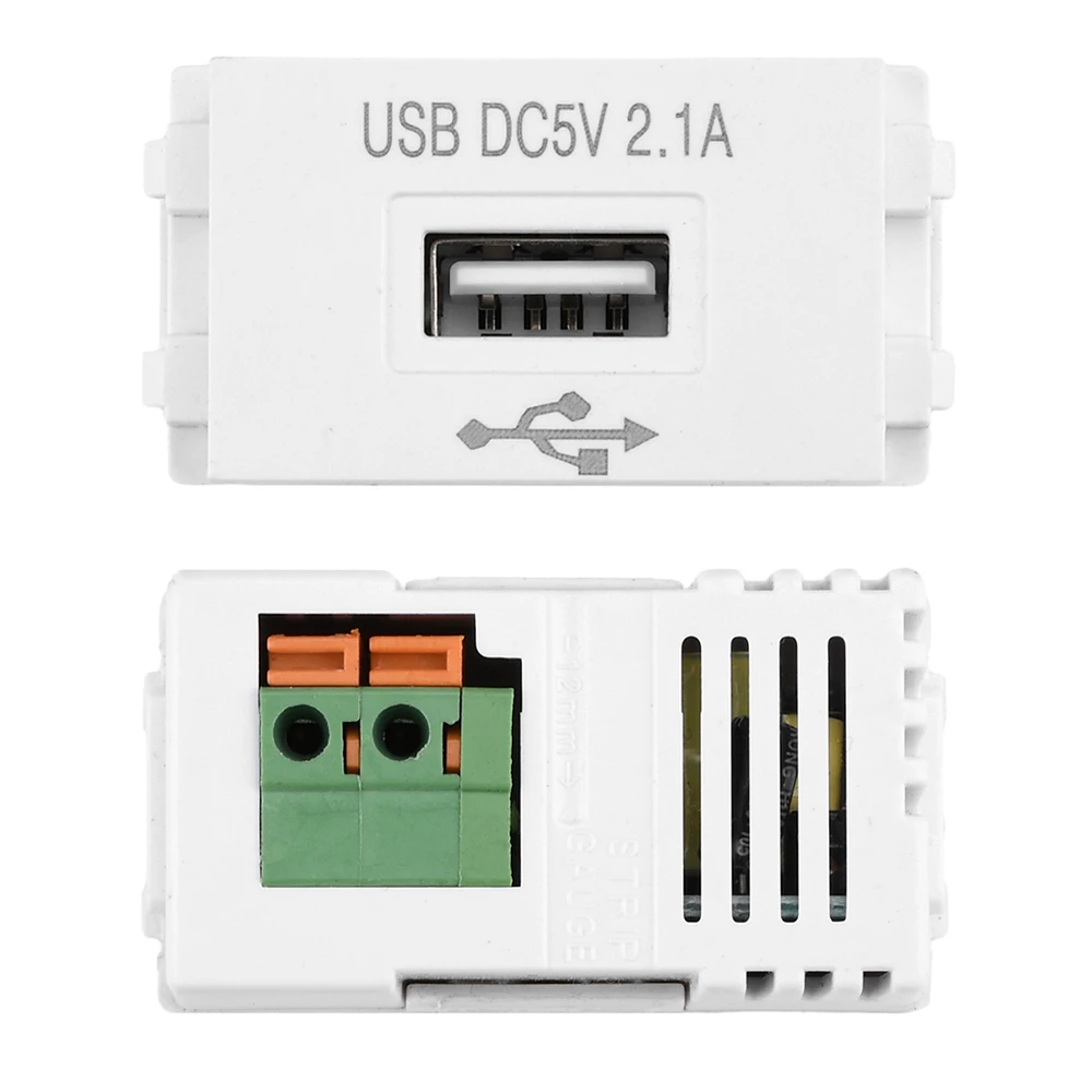 Type 128 USB Power Module 220V Socket 5V 2.1A 1A Mobile Phone Charger Module Switch Adapter Transformer Socket Electronic Kit - 画像 (2)