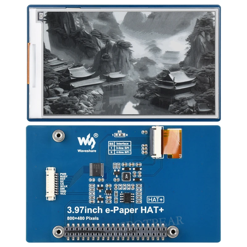 Raspberry Pi 3.97 inch e-Paper link BW 800x480 For Arduino/Jetson/STM32/ESP32 - Imagen 2