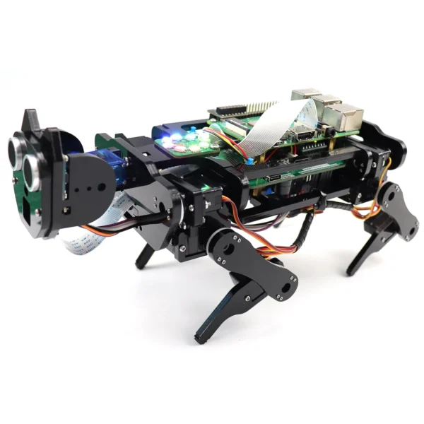 Robot Dog Kit for Raspberry Pi 5 4 B 3 B+ Zero 2 W, Walking, Self Balancing, Face Recognition, Ball Tracing, Ultrasonic