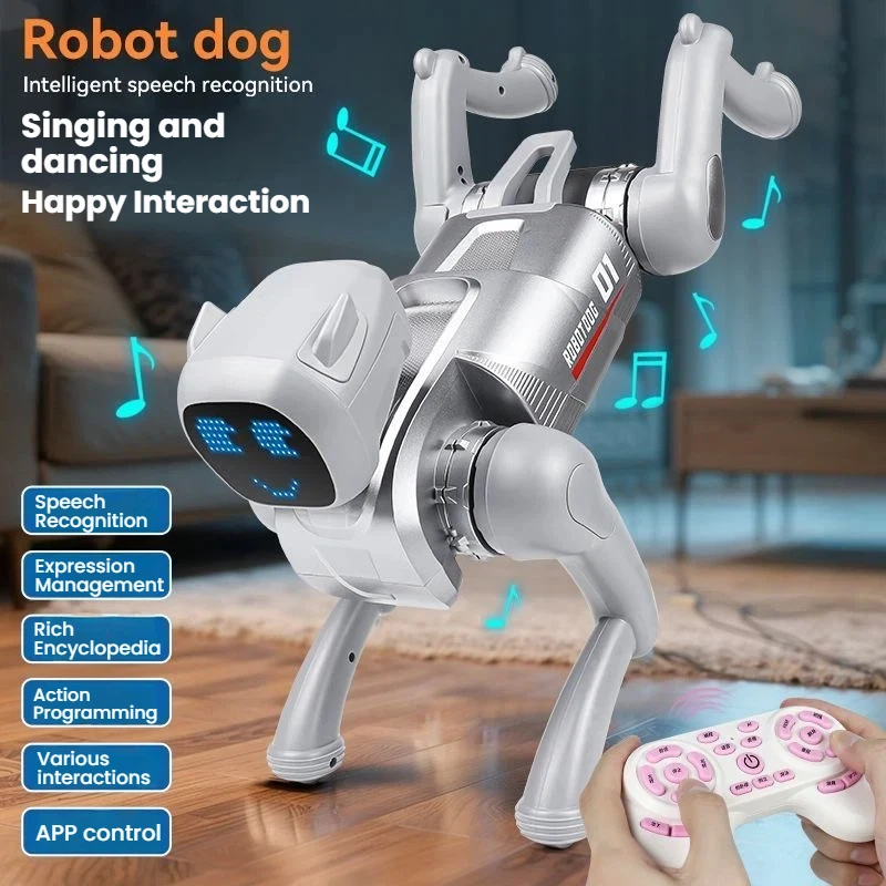 MIJIA AI Intelligent Interactive Robot Dog Voice Recognition Expression Management Action Sing Dance Multifunctional Robot Dog - Imagen 3