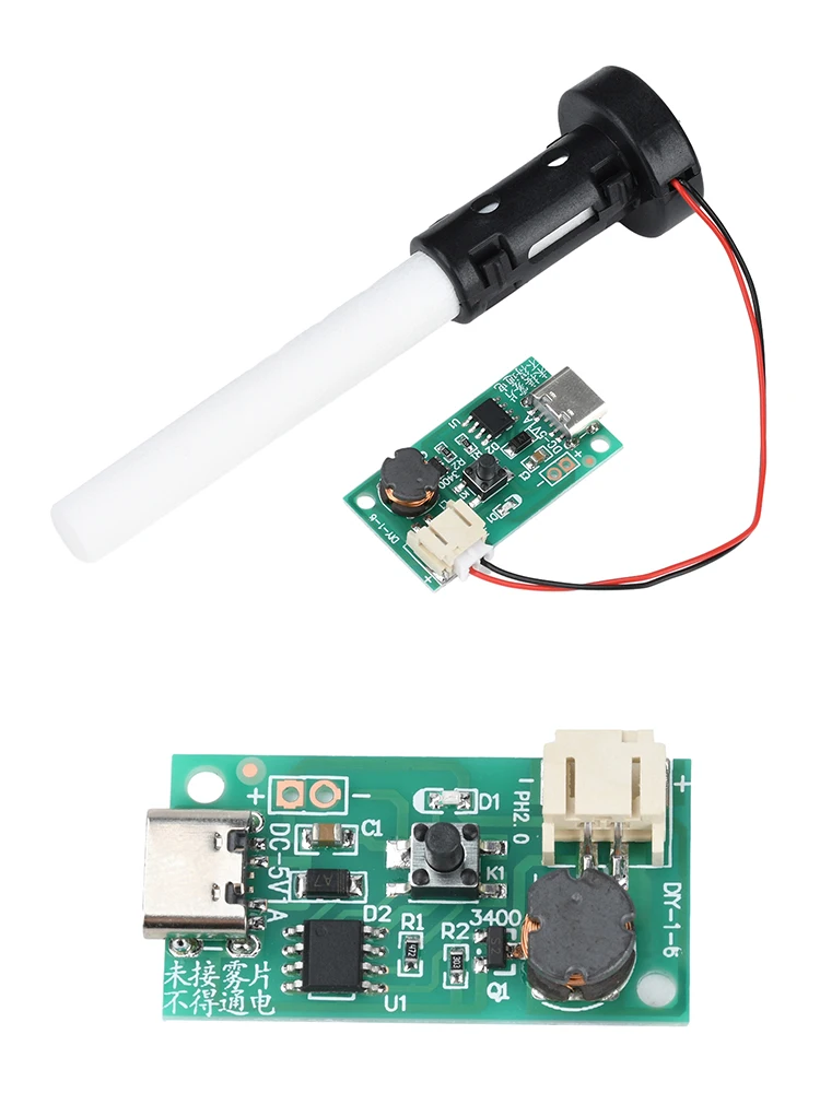 DC 5V Ultrasonic Atomization Maker Mist Atomizer 500MA DIY Humidifier Type-C Interface Electronic Component Kit - 画像 (2)