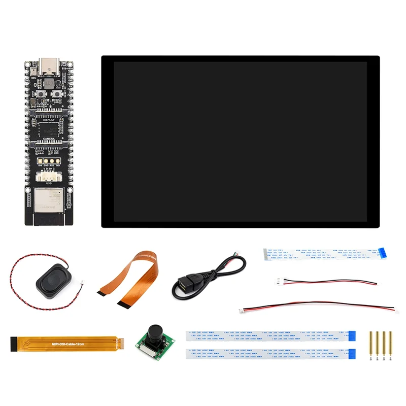 Placa de desarrollo ABZW ESP32-P4 de 10,1 pulgadas para IA Deepseek con pantalla, WIFI6, MCU RISC-V, 32 MB de PSRAM, 32 MB de memoria flash, cámara CSI, audio, altavoz y micrófono