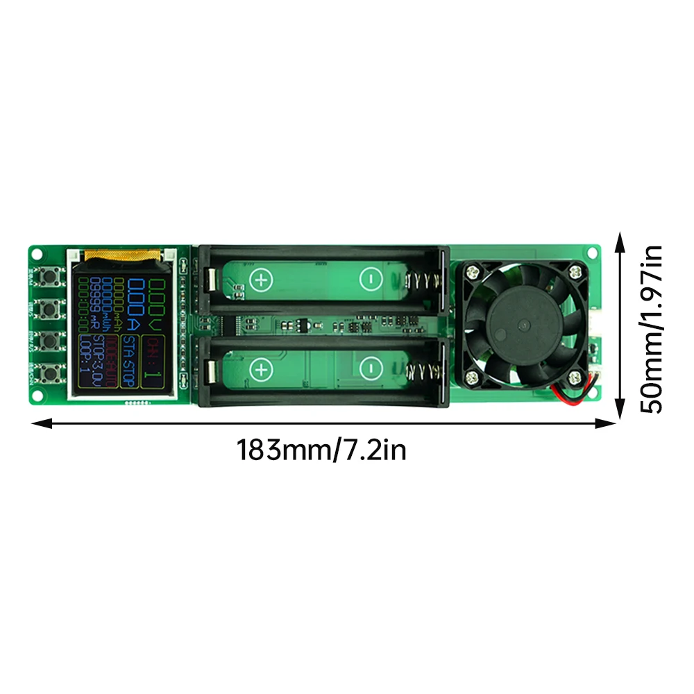 18650 Lithium Battery Capacity Tester Module Digital Two Channel 18650 Battery Power Detector Tester Module Type-C Interface - Imagen 3