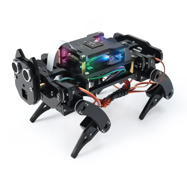 Robot Dog Kit for ESP32-WROVER CAM, Dual-core 32-bit 240MHz, Touch Sensor, Ultrasonic Ranging, Buzzer RGB LED Servo App