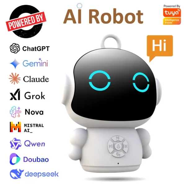 Tuya Robot Inteligente con IA, WiFi, Juguetes Educativos Tempranos para Niños, Reconocimiento de Voz y Máquina de Aprendizaje Educativo Interactiva.