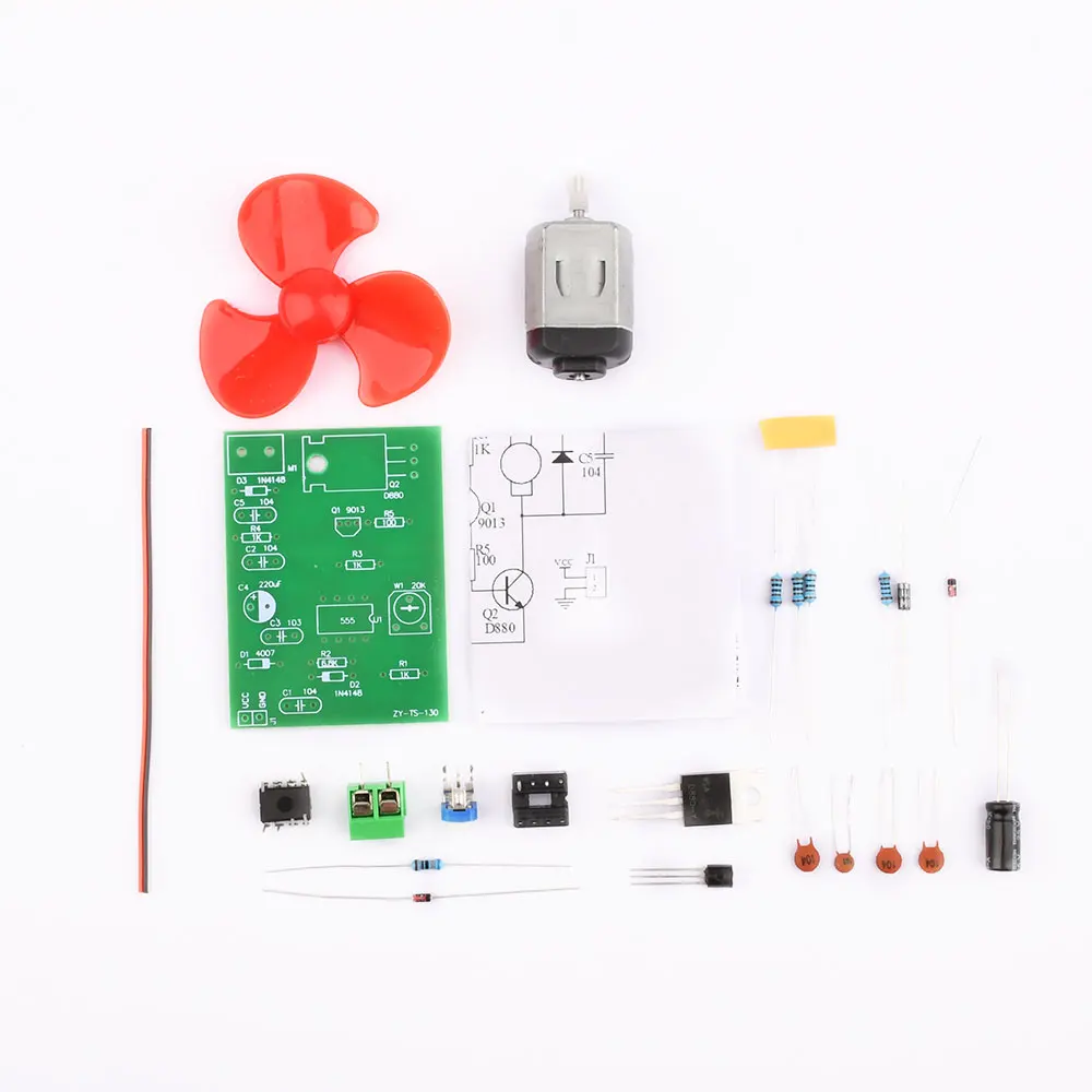 NE555 Motor Speed Regulation Kit Maker DIY Teaching Electronic Manufacturing Technology Test Assembly Training Welding - 画像 (2)