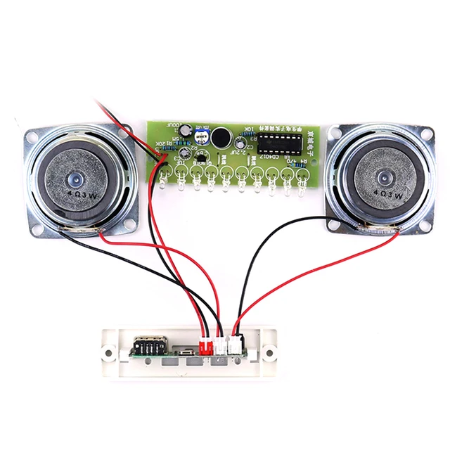 White DIY Electronic Kit Bluetooth Speaker Electronics DIY Soldering Project Kit Teaching Practice Bluetooth Stereo Speaker - Imagen 3