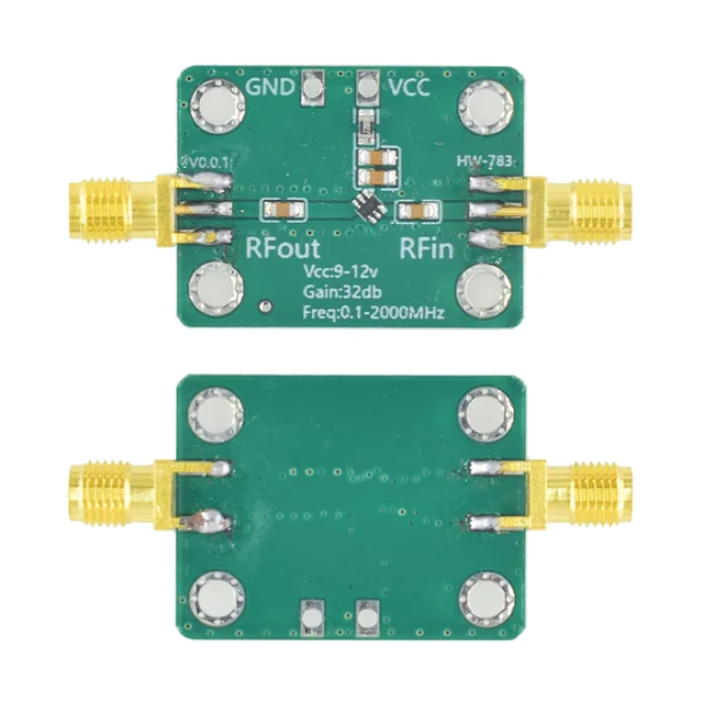 0.1MHz~2000MHz 32dB LNA RF広帯域低雑音増幅器モジュール 無線周波数広帯域増幅器