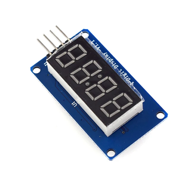 TM1637 LED Display Module For Arduino 7 Segment 4-Bits 0.36Inch Red Anode Digital Tube LED brightness adjustable with clock hour - 画像 (2)