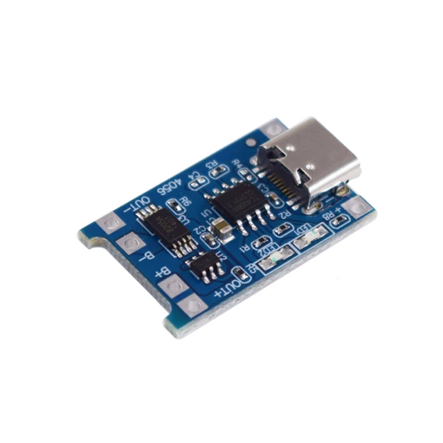 Micro Type-c USB 5V 1A TP4056 Lithium Battery Charger Module Charging Board With Protection Dual Functions Current Protection - Imagen 3