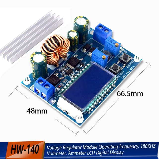 DC-DC Buck Boost Converter Module 5.5-30V to 0.5-30V 4A 35W Adjustable Step Up Down Voltage Regulator LCD Digital Voltmeter - Imagen 5