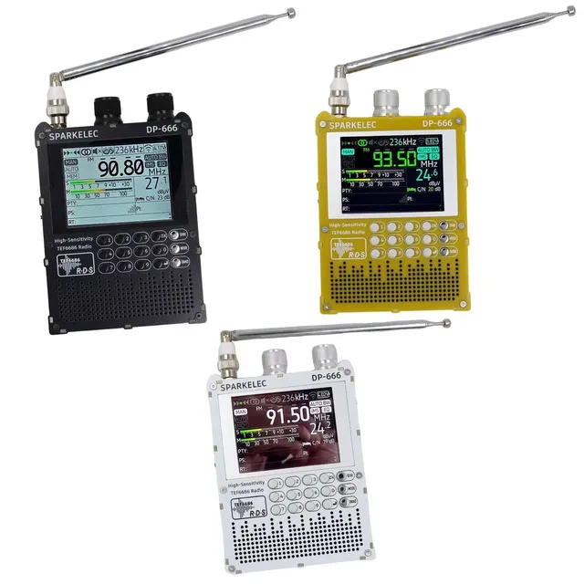 New DP-666 TEF6686 Radio High Sensitivity Full Band FM AM LW MW SW Shortwave ESP32 RDS 2.8 inch IPS LCD - Imagen 3