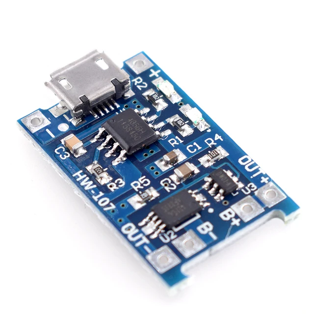 Micro Type-c USB 5V 1A TP4056 Lithium Battery Charger Module Charging Board With Protection Dual Functions Current Protection - Imagen 4