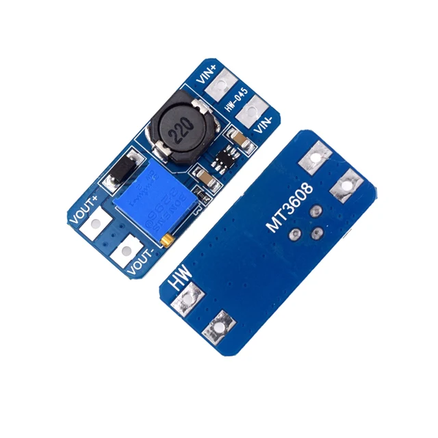 5PCS MT3608 Boost Module DC-DC Step Up Converter Booster Power Supply Module Board Max 2A 2V-24V To 5/9/12/28V for Arduino - Imagen 3