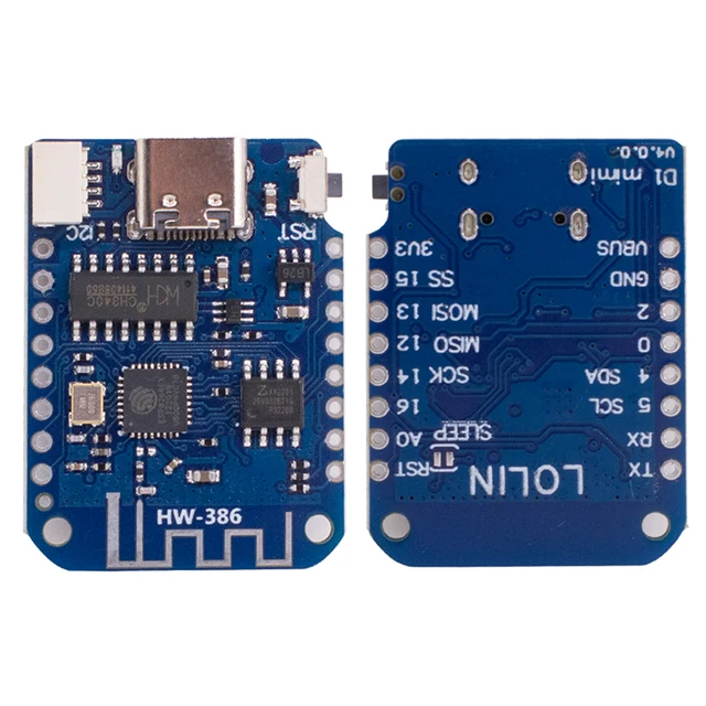 WEMOS D1 Mini V4.0.0 USB TIPO-C WIFI Placa para Internet de las Cosas basada en ESP8266 4MB LOLIN 12C MicroPython NodeMCU Arduino Compatible