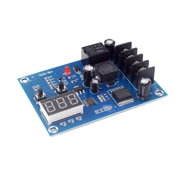Módulo de control de carga HW-632 para cargador de baterías de litio de 12-24 V con interruptor de protección y pantalla LED (NUEVO)