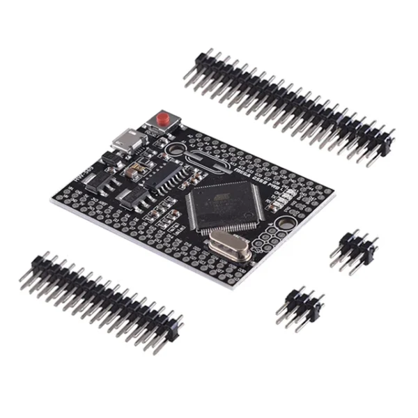 Mega 2560 PRO MINI 5V (integrado) CH340G ATmega2560-16AU con conectores macho. Compatible con Arduino Mega 2560.