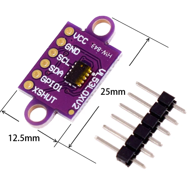 VL53L0X Time-of-Flight (ToF) Laser Ranging Sensor Breakout 940nm GY-VL53L0XV2 Laser Distance Module I2C IIC 3.3V/5V for arduino – Bild 4