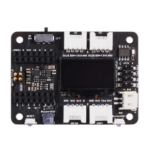 Seeed Studio拡張ボードベース(XIAO用、Grove OLEDディスプレイ、IIC、UART、アナログ/デジタル、SWDデバッグ、回路、Python対応)