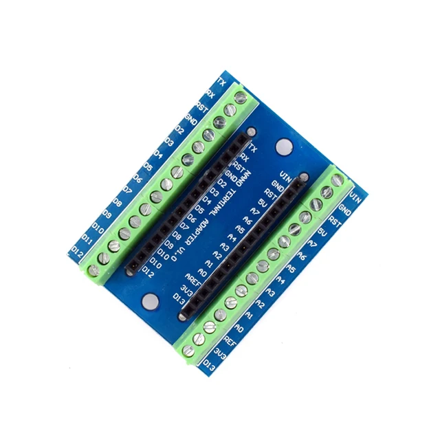 NANO V3.0 Controller Terminal Adapter Expansion Board NANO V 3.0 IO Shield Simple Extension Plate For Arduino AVR ATMEGA328P - Imagen 2