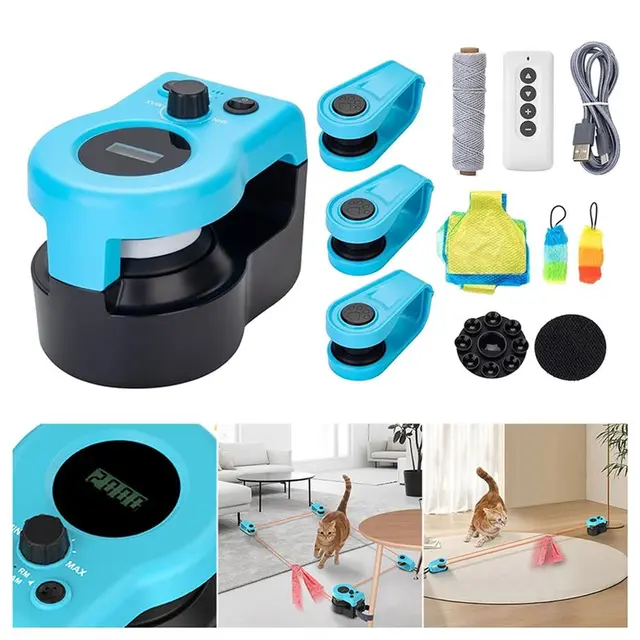L60A Interactive Cat Chase Run Exercise Adjustable Speed Kitten For Bored Cats Mental Stimulation Cat Treadmill - 画像 (2)