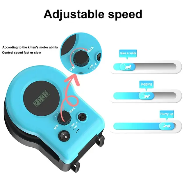 L60A Interactive Cat Chase Run Exercise Adjustable Speed Kitten For Bored Cats Mental Stimulation Cat Treadmill - 画像 (3)