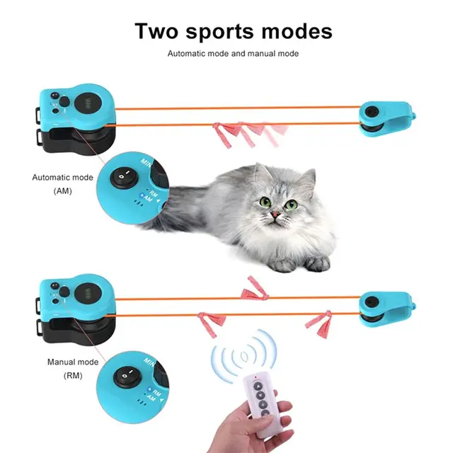 L60A Interactive Cat Chase Run Exercise Adjustable Speed Kitten For Bored Cats Mental Stimulation Cat Treadmill - 画像 (5)
