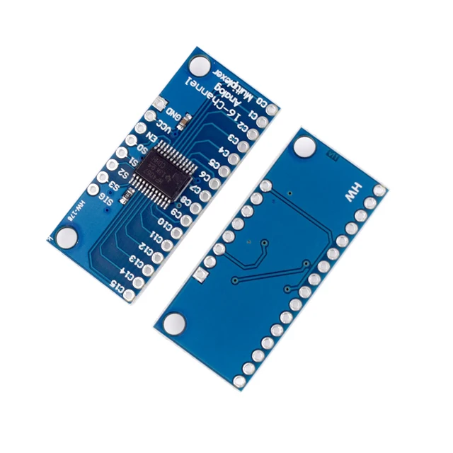 Módulo multiplexor analógico/convertidor analógico-digital CD74HC4067 CMOS de 2V-6V y 16 canales para placa microcontroladora Arduino 74HC4067