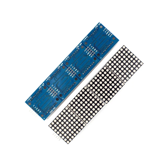 MAX7219 Dot Matrix Module 32x8 4 in 1 LED Display Modules Drive with 5Pin Wires for Arduino Raspberry Pi - 画像 (3)