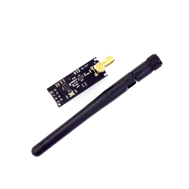 NRF24L01+PA+LNA ワイヤレス送受信機 RFトランシーバーモジュール 2.4G 1100m アンテナおよびNRF24L01+ブレークアウトアダプタ(3.3V)付き