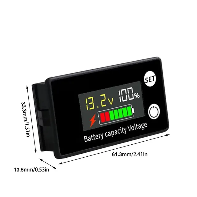 6133A Battery Capacity Indicator DC 8V to 100V Lead Acid Lithium LiFePO4 Car Motorcycle Voltmeter Voltage Gauge - 画像 (4)