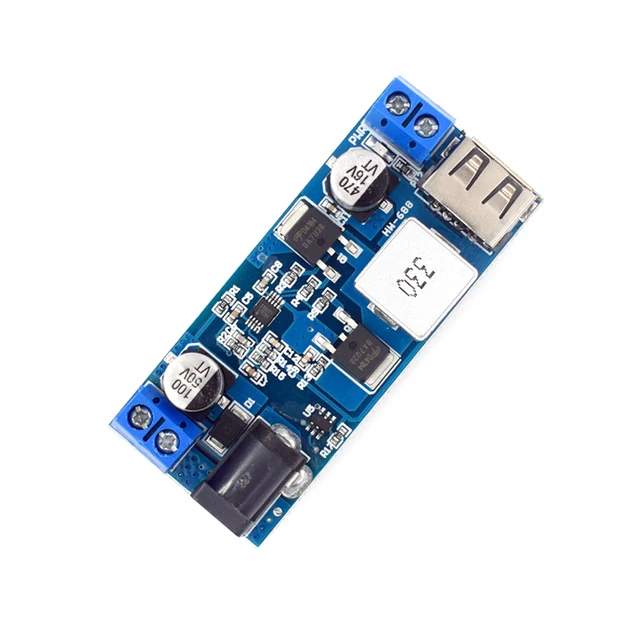 DC-DC 24V/12V To 5V 5A Step Down Power Supply Buck Converter Replace LM2596S Adjustable USB Step-down Charging Module For Phone - 画像 (4)