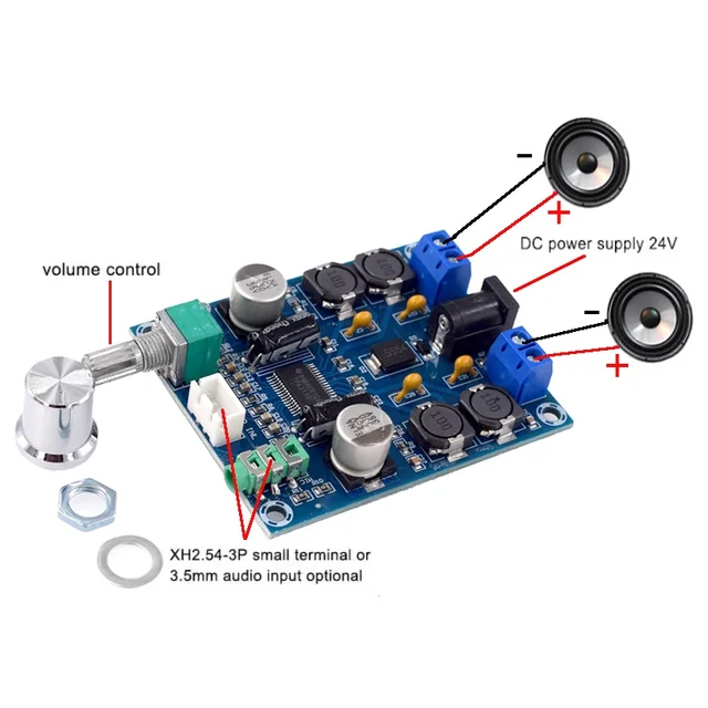TPA3118D2 Digital Amplifier Bboard High-definition Version Audio Power Amplifier Board Output 45W * 2 - Imagen 3