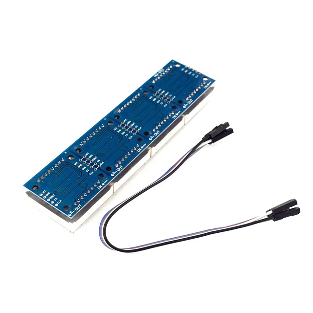 MAX7219 Dot Matrix Module 32x8 4 in 1 LED Display Modules Drive with 5Pin Wires for Arduino Raspberry Pi - 画像 (2)
