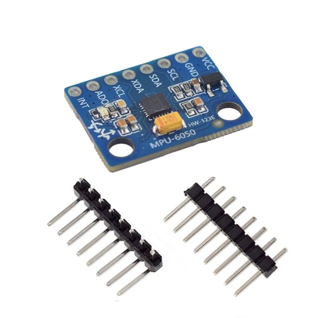 GY-521 MPU6050 3-Axis Accelerometer Gyro Module MPU-6050 6 DOF 6-Axis Accelerometer DIY Kit Compatible with 16-Bit AD Converter - 画像 (2)
