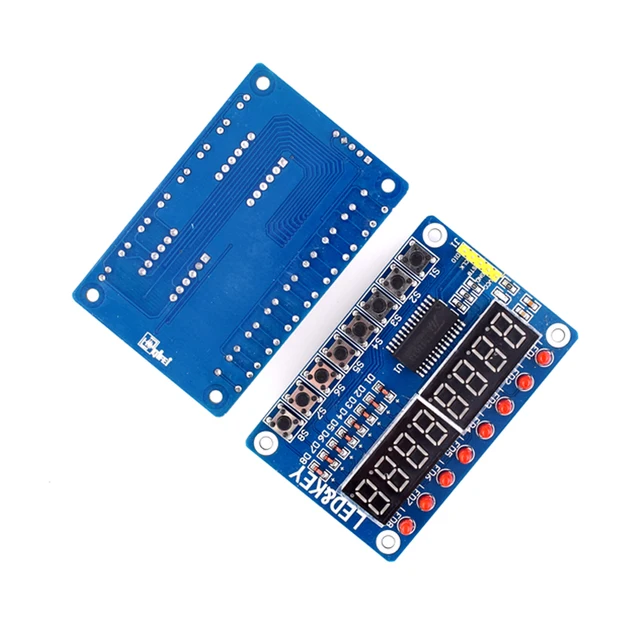 TM1638 Module Key Display For AVR Arduino New 8-Bit Digital LED Tube 8-Bit - 画像 (4)